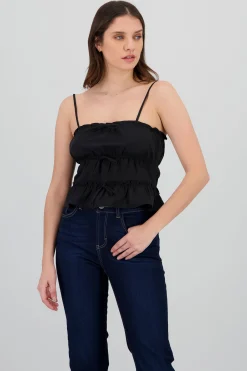 Shasa Strap Top with Bow Details