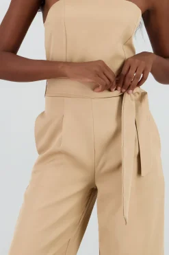 Shasa Strapless Belted Jumpsuit