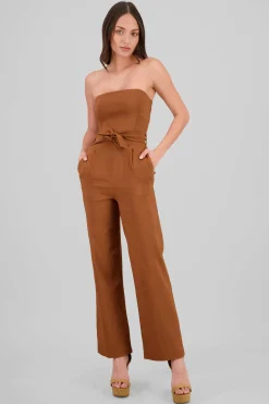 Shasa Strapless Belted Jumpsuit
