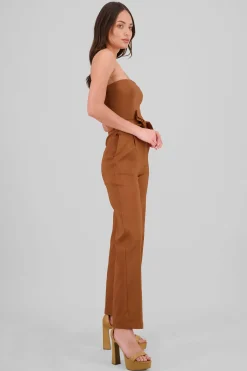 Shasa Strapless Belted Jumpsuit