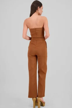 Shasa Strapless Belted Jumpsuit