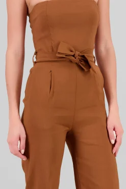 Shasa Strapless Belted Jumpsuit
