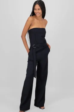 Shasa Strapless Belted Jumpsuit