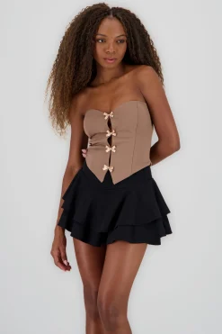 Shasa Strapless Bow Corset Top