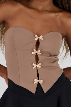 Shasa Strapless Bow Corset Top
