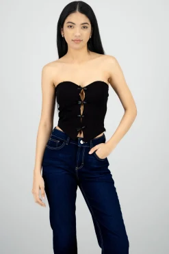 Shasa Strapless Bow Corset Top