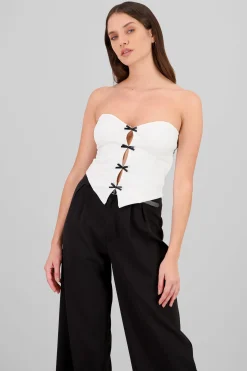 Shasa Strapless Bow Corset Top