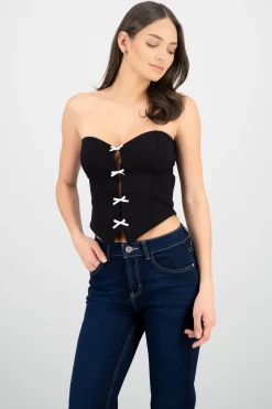Shasa Strapless Bow Corset Top
