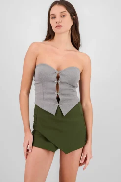 Shasa Strapless Bow Corset Top