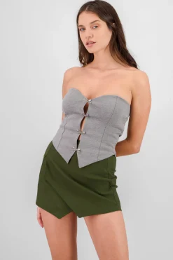 Shasa Strapless Bow Corset Top