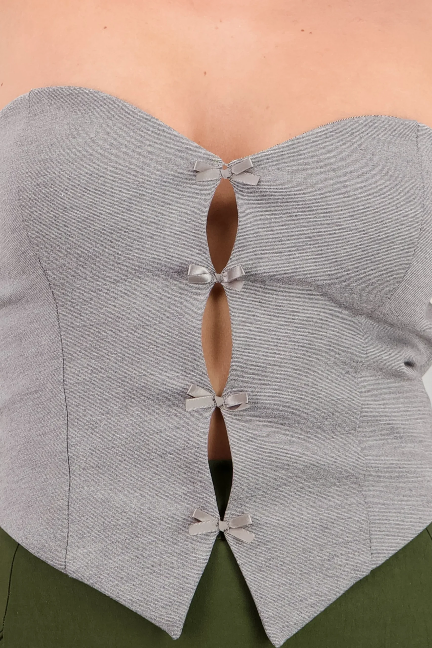 Shasa Strapless Bow Corset Top