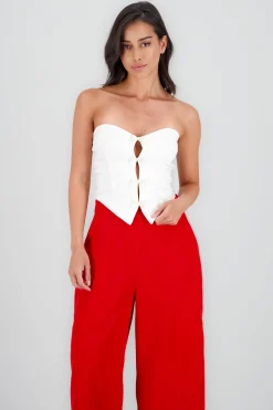 Shasa Strapless Bow Corset Top