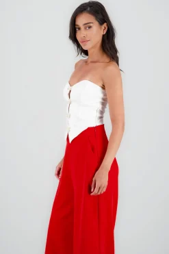 Shasa Strapless Bow Corset Top