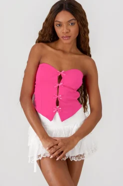 Shasa Strapless Bow Corset Top