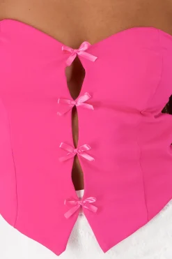 Shasa Strapless Bow Corset Top