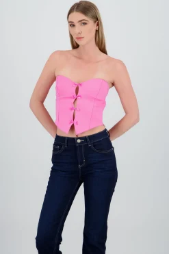 Shasa Strapless Bow Corset Top