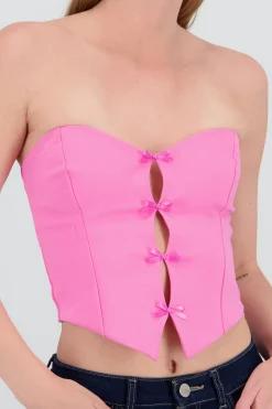 Shasa Strapless Bow Corset Top
