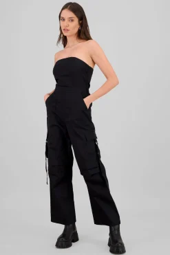 Shasa Strapless Cargo Jumpsuit