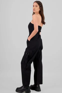 Shasa Strapless Cargo Jumpsuit