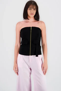 Shasa Strapless Cargo Top