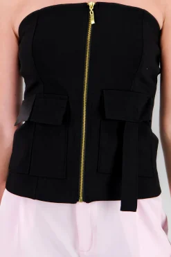 Shasa Strapless Cargo Top
