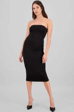 Shasa Strapless Double Layer Midi Dress