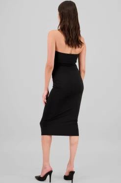 Shasa Strapless Double Layer Midi Dress