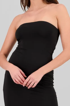 Shasa Strapless Double Layer Midi Dress