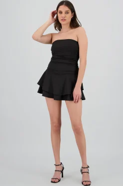 Shasa Strapless Draped Mini Dress