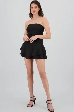 Shasa Strapless Draped Mini Dress