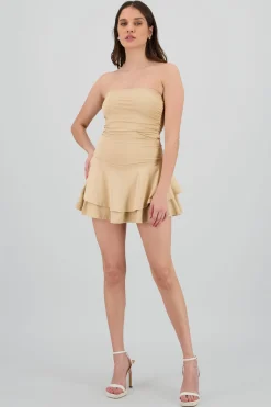 Shasa Strapless Draped Mini Dress