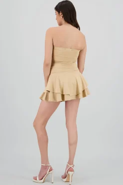 Shasa Strapless Draped Mini Dress