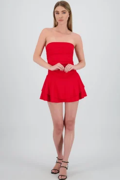 Shasa Strapless Draped Mini Dress