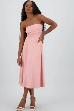 Shasa Strapless Draped Mini Dress