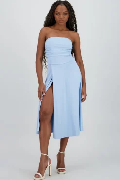 Shasa Strapless Draped Mini Dress