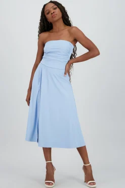 Shasa Strapless Draped Mini Dress