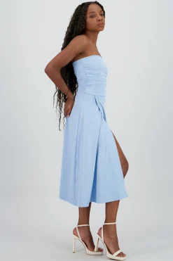 Shasa Strapless Draped Mini Dress