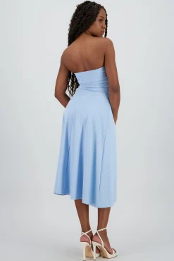 Shasa Strapless Draped Mini Dress
