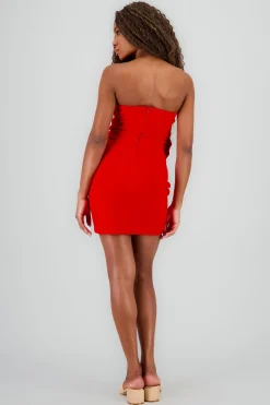Shasa Strapless Dress with Bow