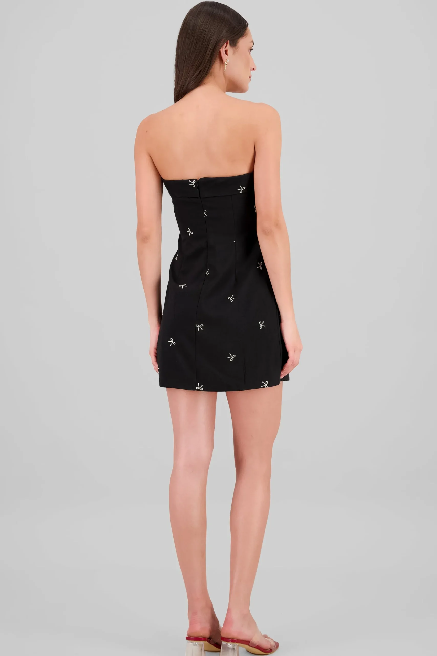 Shasa Strapless Embroidered Dress