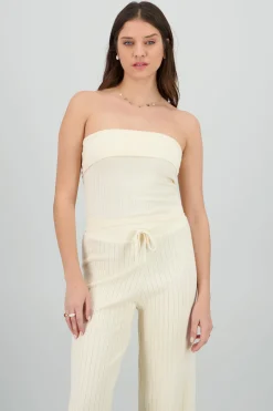 Shasa Strapless Knitted Top