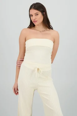 Shasa Strapless Knitted Top