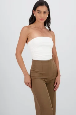 Shasa Strapless pleated bodysuit