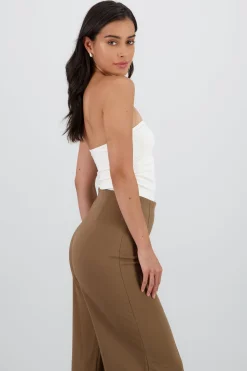 Shasa Strapless pleated bodysuit