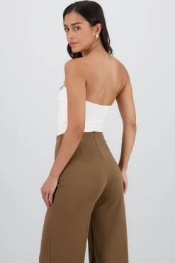 Shasa Strapless pleated bodysuit
