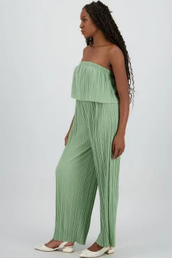 Shasa Strapless Pleated Jumpsuit