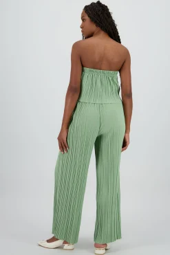Shasa Strapless Pleated Jumpsuit
