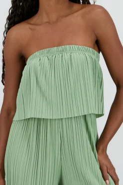 Shasa Strapless Pleated Jumpsuit
