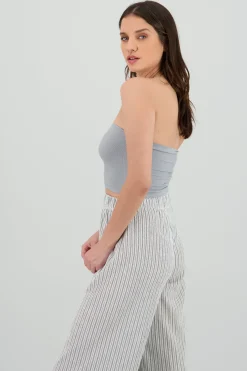 Shasa Strapless Ribbed Tube Top