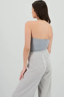 Shasa Strapless Ribbed Tube Top